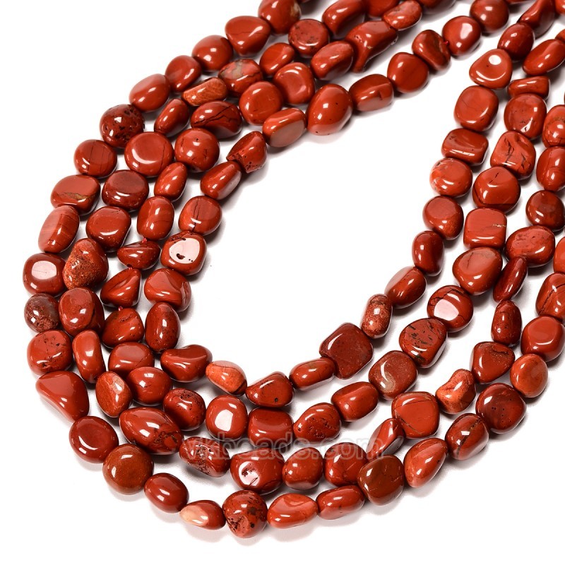 Red Jasper Nuggets Strands, Approx 8x10mm, 38cm/strand