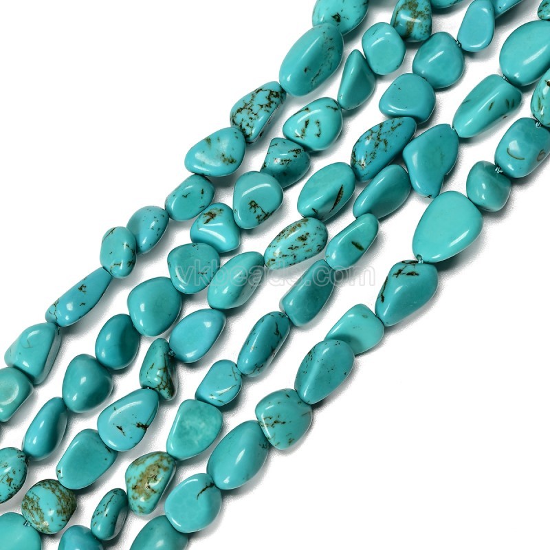 Turquoise Nuggets Strands, Approx 8x10mm, 38cm/strand