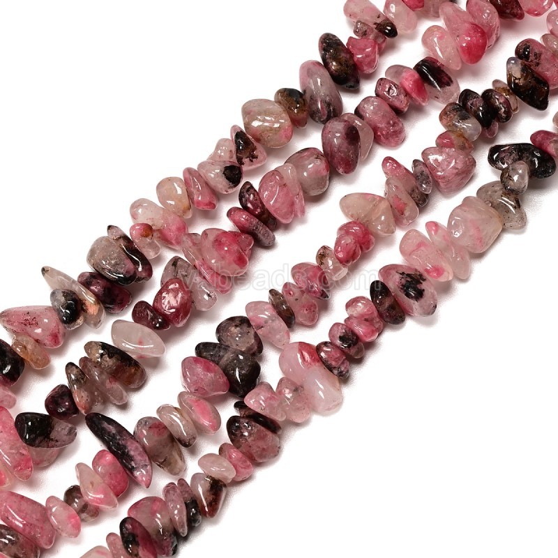 Rose Multiflora/Paisbergite Chips Strands, Approx 5x8mm, 80cm/strand