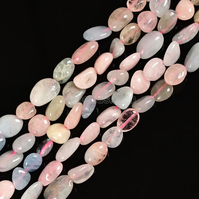 Multicolor Morganite Nuggets Strands, Approx 8x10mm, 38cm/strand