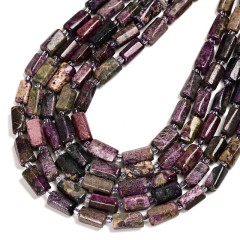 Sugilite Irregular Faceted Column Beads Strands, Approx 7x12mm, 38cm/strand