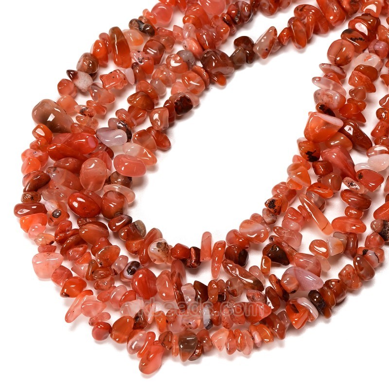 South Red Agate Chips Strands, Approx 5x8mm, 80cm/strand