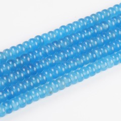 Dyed Royal Blue Jade Smooth Rondelle Beads Strands, Approx 5x8mm, 38cm/strand