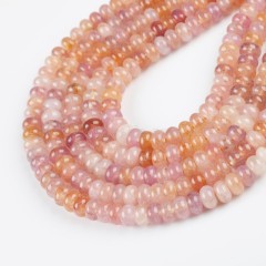 Dyed Light Purple Yellow Color Jade Smooth Rondelle Beads Strands, Approx 5x8mm, 38cm/strand