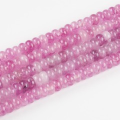 Dyed Sky Magenta Color Jade Smooth Rondelle Beads Strands, Approx 5x8mm, 38cm/strand