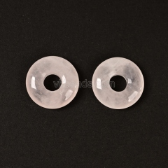 Gemstone Donut Charm Pendants, Approx 18mm, Sell by Piece