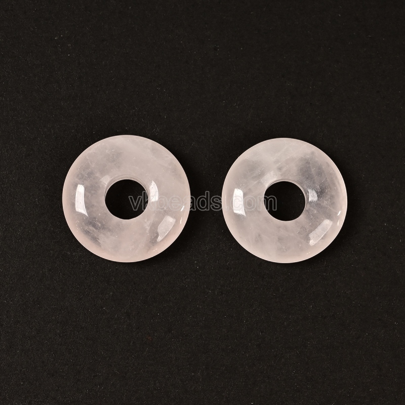 Gemstone Donut Charm Pendants, Approx 18mm, Sell by Piece
