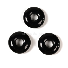 Gemstone Donut Charm Pendants, Approx 18mm, Sell by Piece
