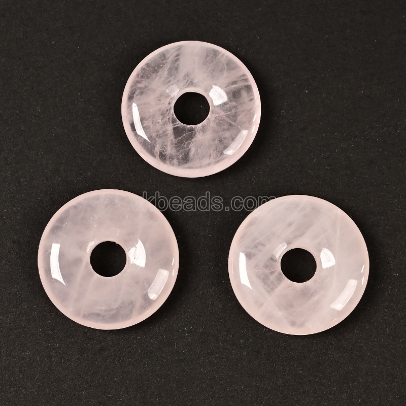 Gemstone Black Stone(Synthetic) Donut Charm Pendants, Approx 20mm, Sell by Piece