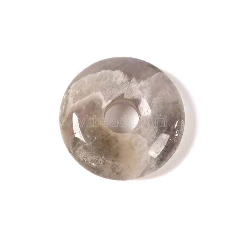 Gemstone Black Stone(Synthetic) Donut Charm Pendants, Approx 20mm, Sell by Piece