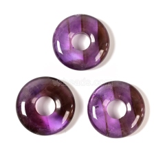 Gemstone Donut Charm Pendants, Approx 16mm, Sell by Piece