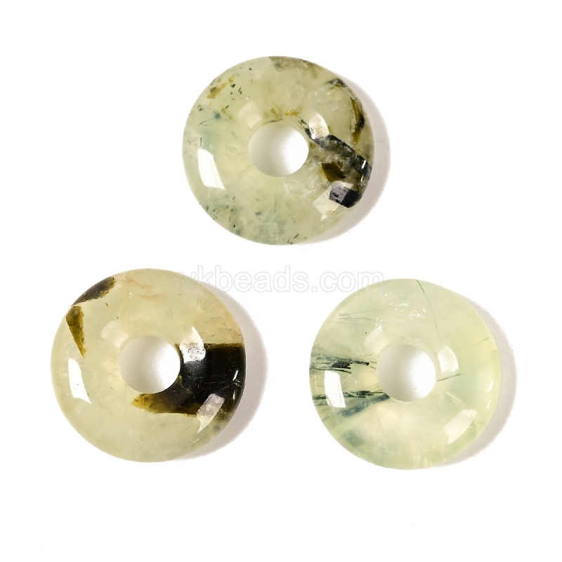 Gemstone Donut Charm Pendants, Approx 20mm, Sell by Piece