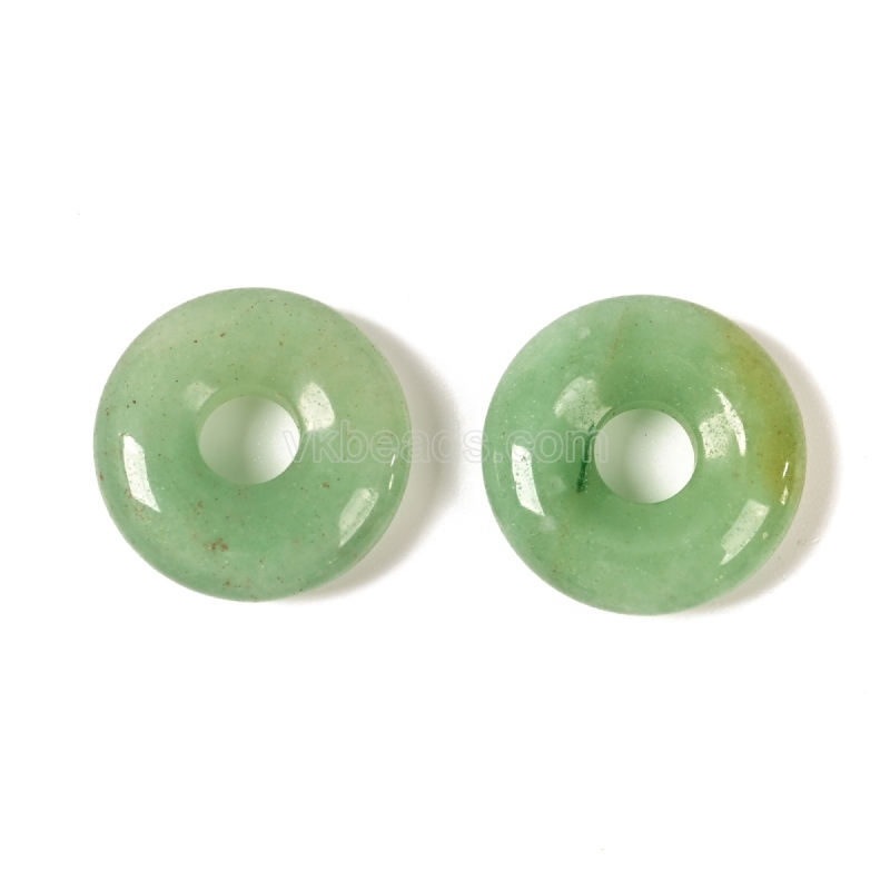 Gemstone Black Stone(Synthetic) Donut Charm Pendants, Approx 20mm, Sell by Piece