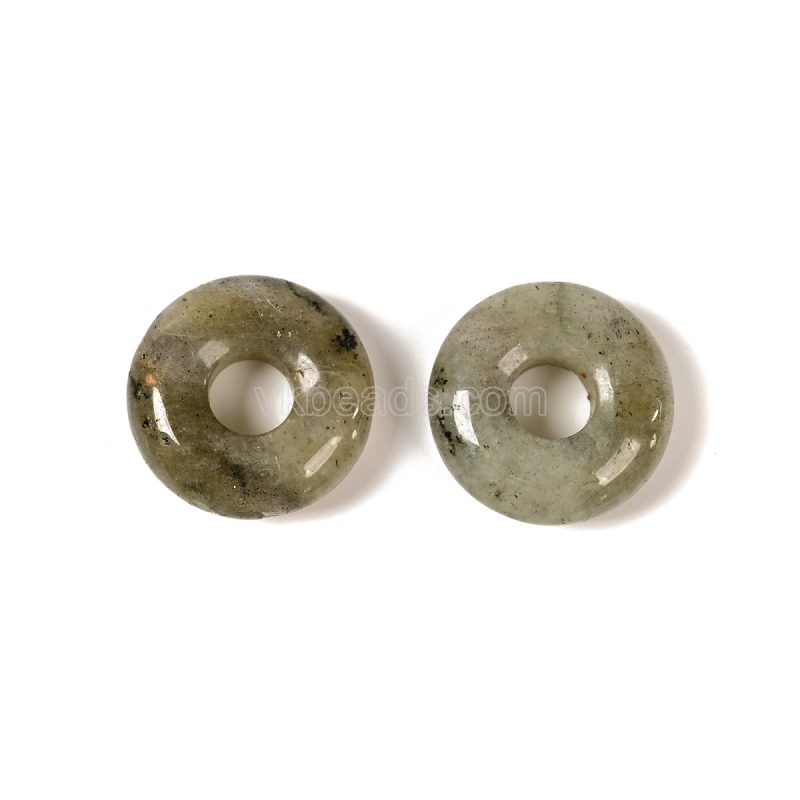 Gemstone Donut Charm Pendants, Approx 18mm, Sell by Piece