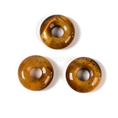 Gemstone Donut Charm Pendants, Approx 18mm, Sell by Piece