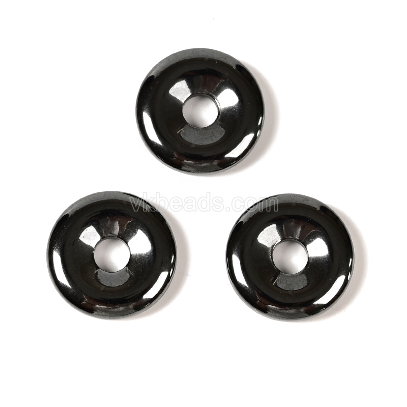 Gemstone Donut Charm Pendants, Approx 18mm, Sell by Piece