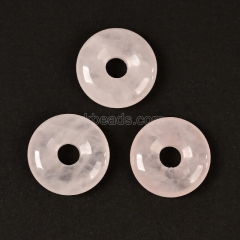 Gemstone Donut Charm Pendants, Approx 20mm, Sell by Piece