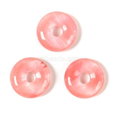 Gemstone Donut Charm Pendants, Approx 20mm, Sell by Piece