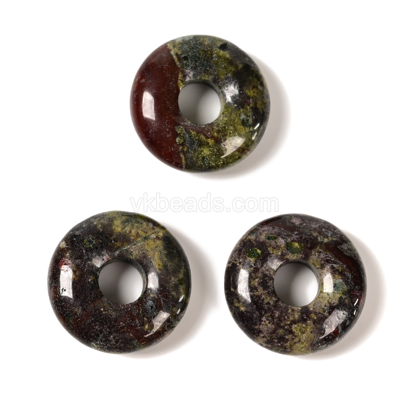 Gemstone Black Stone(Synthetic) Donut Charm Pendants, Approx 20mm, Sell by Piece