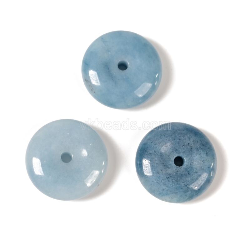 Gemstone Donut Charm Pendants, Approx 18mm, Sell by Piece