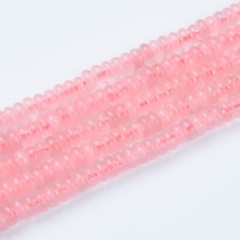 Rose Quartz Smooth Rondelles Strands, Approx 2x4mm, 38cm/strand