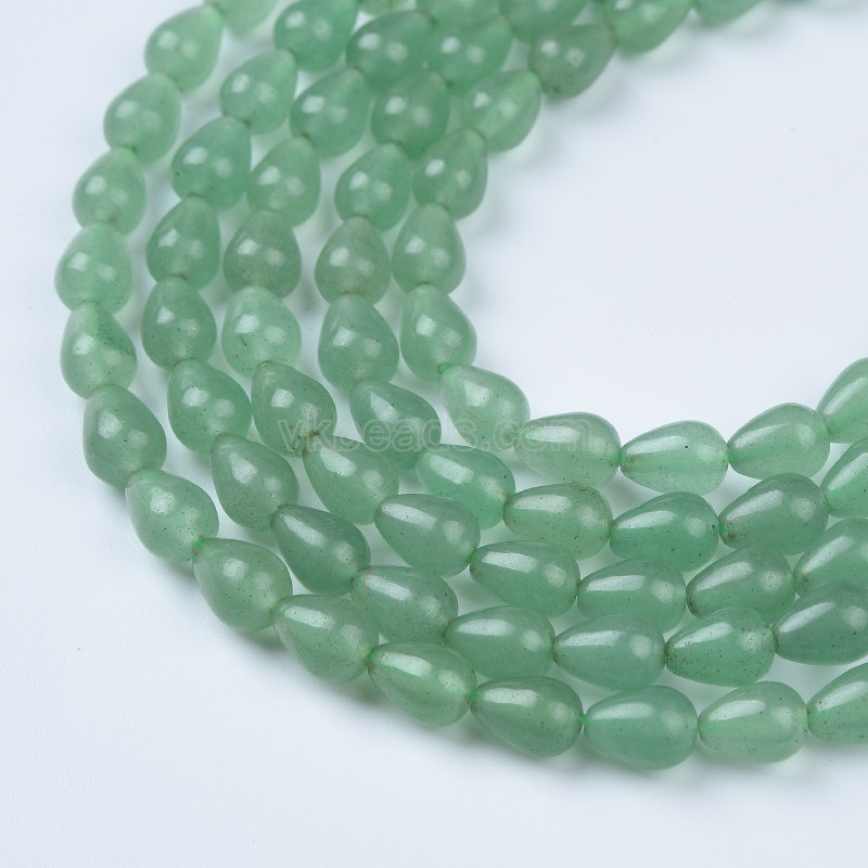Green Aventurine Smooth Round Teardrops Strands, Approx 5x7mm, 38cm/strand