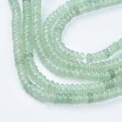Green Aventurine Smooth Rondelles Strands, Approx 2x4mm, 38cm/strand