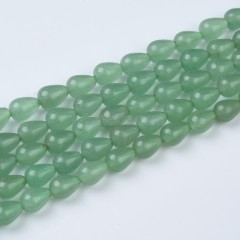 Green Aventurine Smooth Round Teardrops Strands, Approx 5x7mm, 38cm/strand