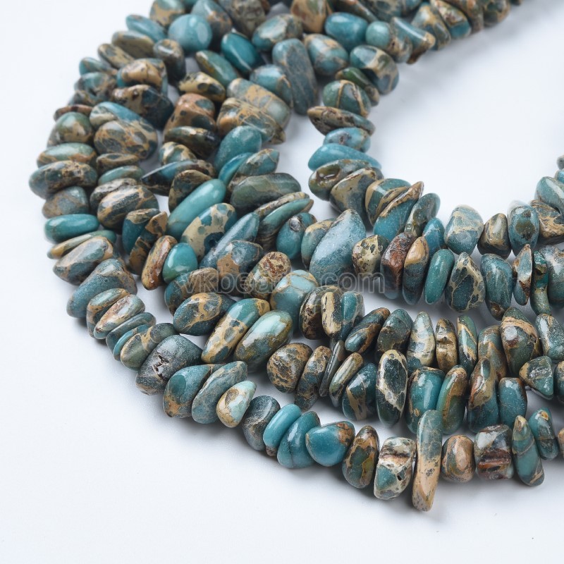 Aka Snake Skin Jasper/Aqua Terra Jasper Chips, Approx 6-8mm, 38cm/strand