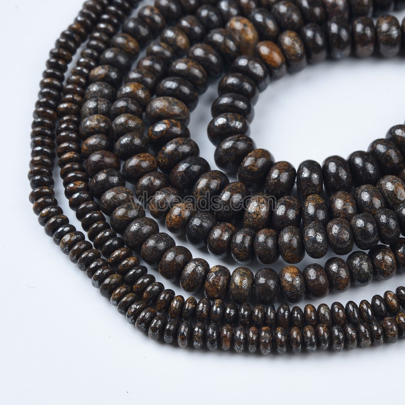 Bronzite Smooth Rondelles Strands, Approx 2x4-5x8mm, 38cm/strand
