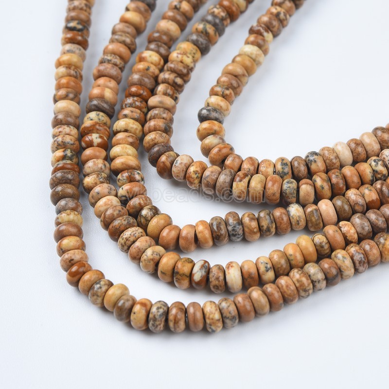 Picture Jasper Smooth Rondelles Strands, Approx 2x4mm, 38cm/strand