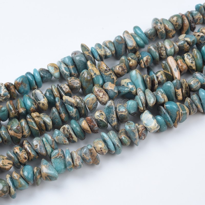 Aka Snake Skin Jasper/Aqua Terra Jasper Chips, Approx 6-8mm, 38cm/strand