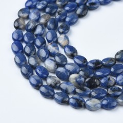 Sodalite Smooth Puffy Oval Beads Strands, Approx 6x8mm, 38cm/strand