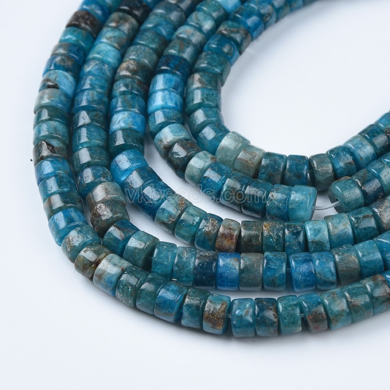 Apatite Heishi Beads Strands, Approx 3x6mm, 38cm/strand