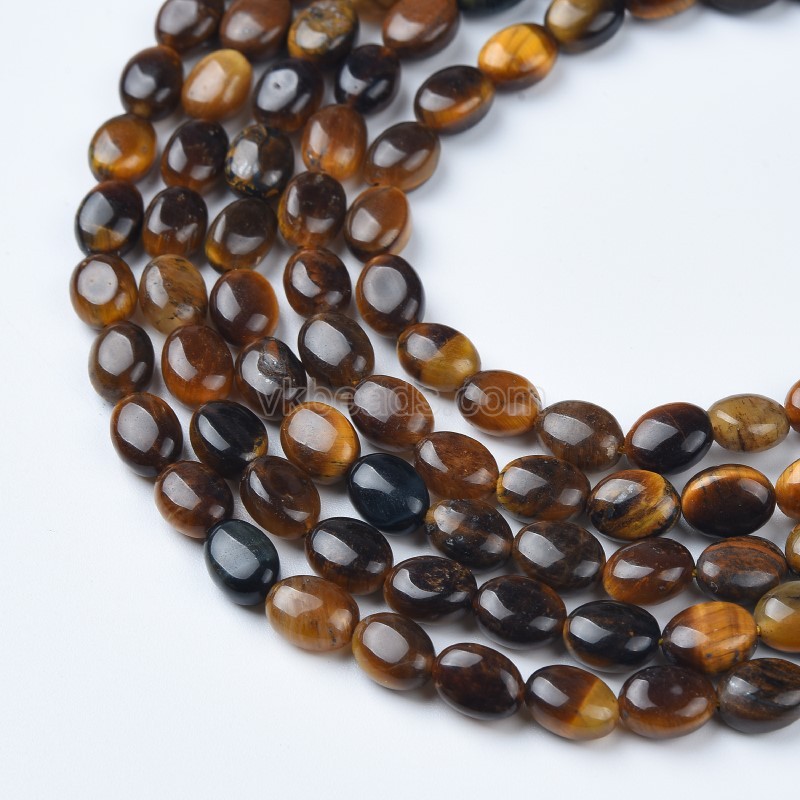 Yellow Tiger Eye Smooth Puffy Oval Beads Strands, Approx 6x8mm, 38cm/strand