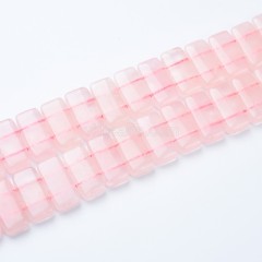 Rose Quartz Rectangle Strands, Approx 10x20mm, 21cm/strand