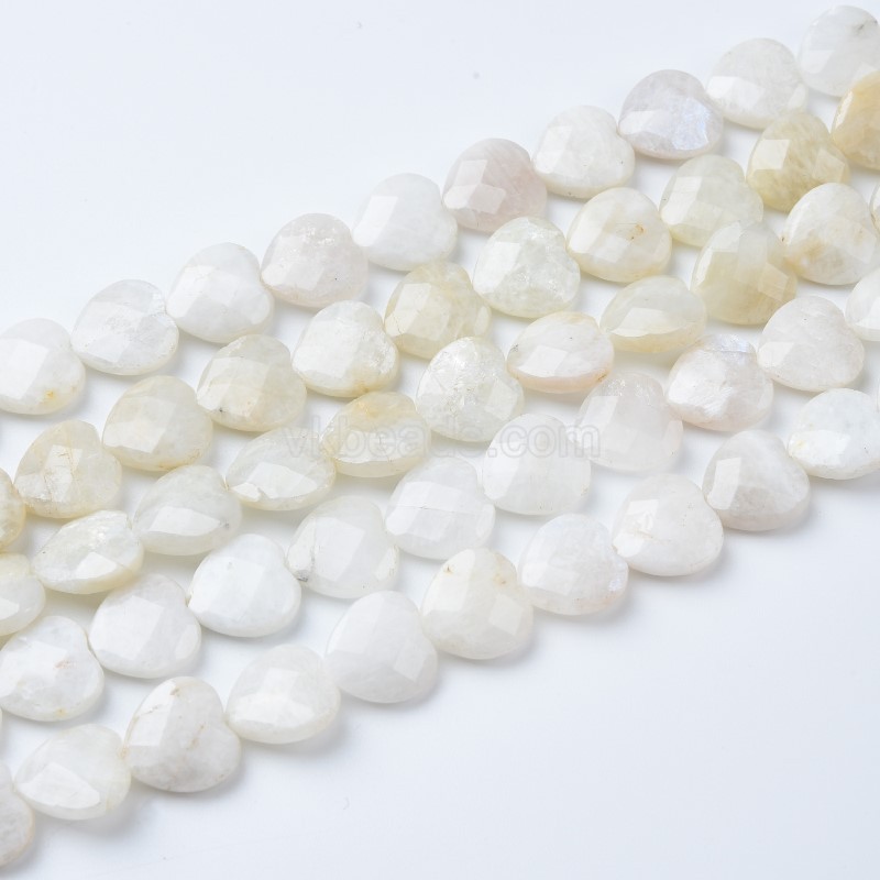 Blue Moonstone Faceted Heart Shaped Beads Strands, Approx 12mm, 38cm/strand