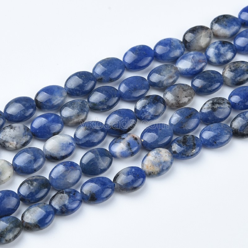 Sodalite Smooth Puffy Oval Beads Strands, Approx 6x8mm, 38cm/strand