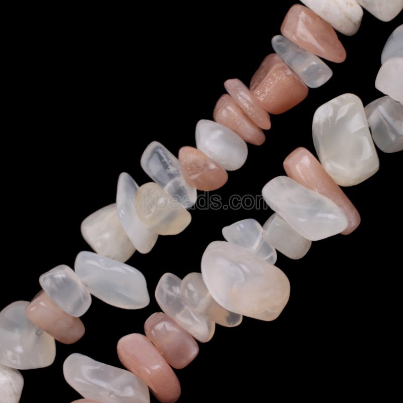 Multicolor Moonstone Chips Strands, Approx 5x8mm, 80cm/strand