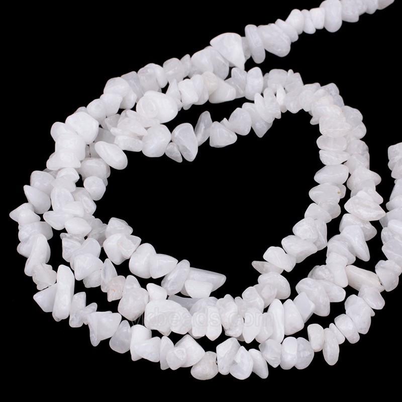 White Jade Chips Strands, Approx 5x8mm, 80cm/strand