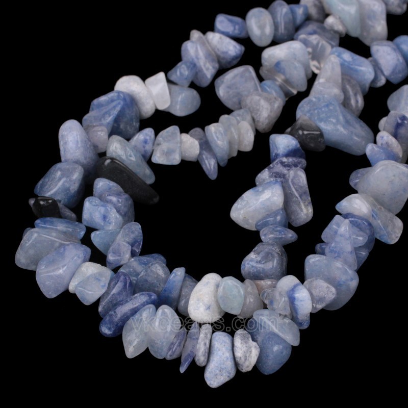 Blue Aventurine Chips Strands, Approx 5x8mm, 80cm/strand
