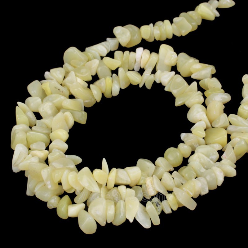 Lemon Jade Chips Strands, Approx 5x8mm, 80cm/strand
