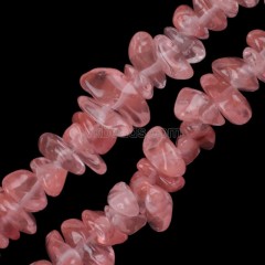 Cherry Quartz Chips Strands, Approx 5x8mm, 80cm/strand