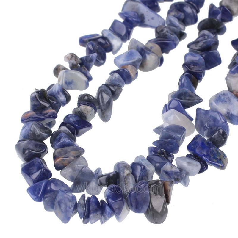 Sodalite Chips Strands, Approx 5x8mm, 80cm/strand