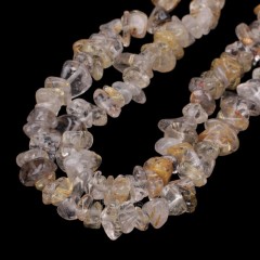 Golden Rutilated Quartz Chips Strands, Approx 5x8mm, 80cm/strand