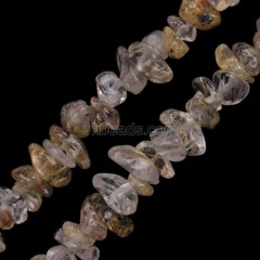 Golden Rutilated Quartz Chips Strands, Approx 5x8mm, 80cm/strand