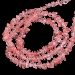 Cherry Quartz Chips Strands, Approx 5x8mm, 80cm/strand