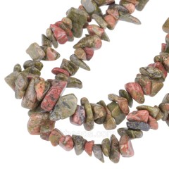 Unakite Chips Strands, Approx 5x8mm, 80cm/strand