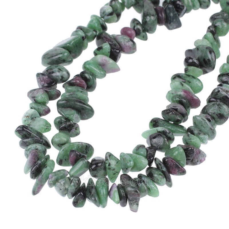 Ruby Zoisite Chips Strands, Approx 5x8mm, 80cm/strand