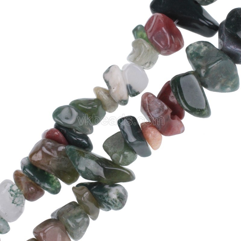 Fancy Jasper/Indian Agate Chips Strands, Approx 5x8mm, 80cm/strand